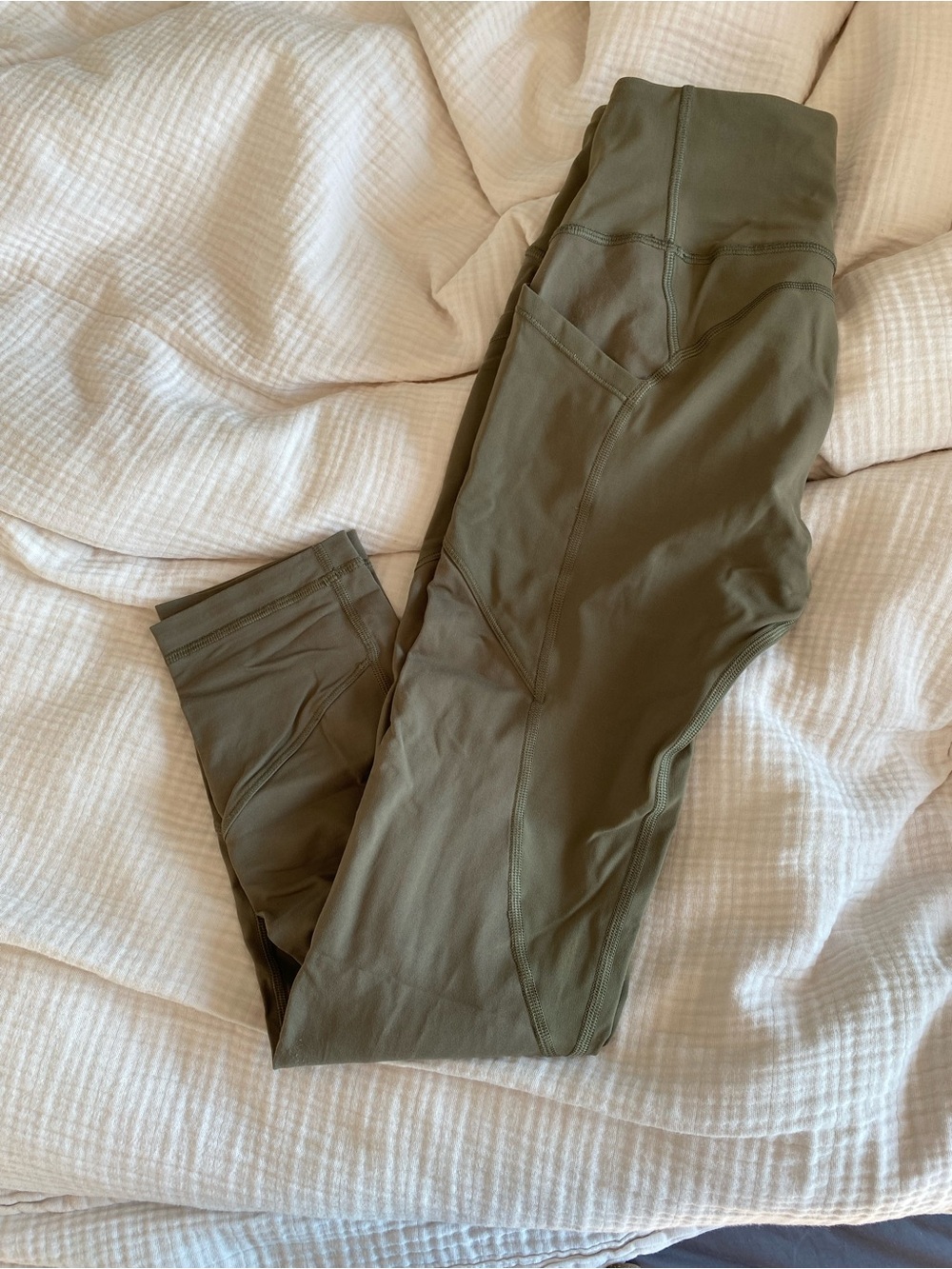 Lululemon Olive Green High-Waist Leggings